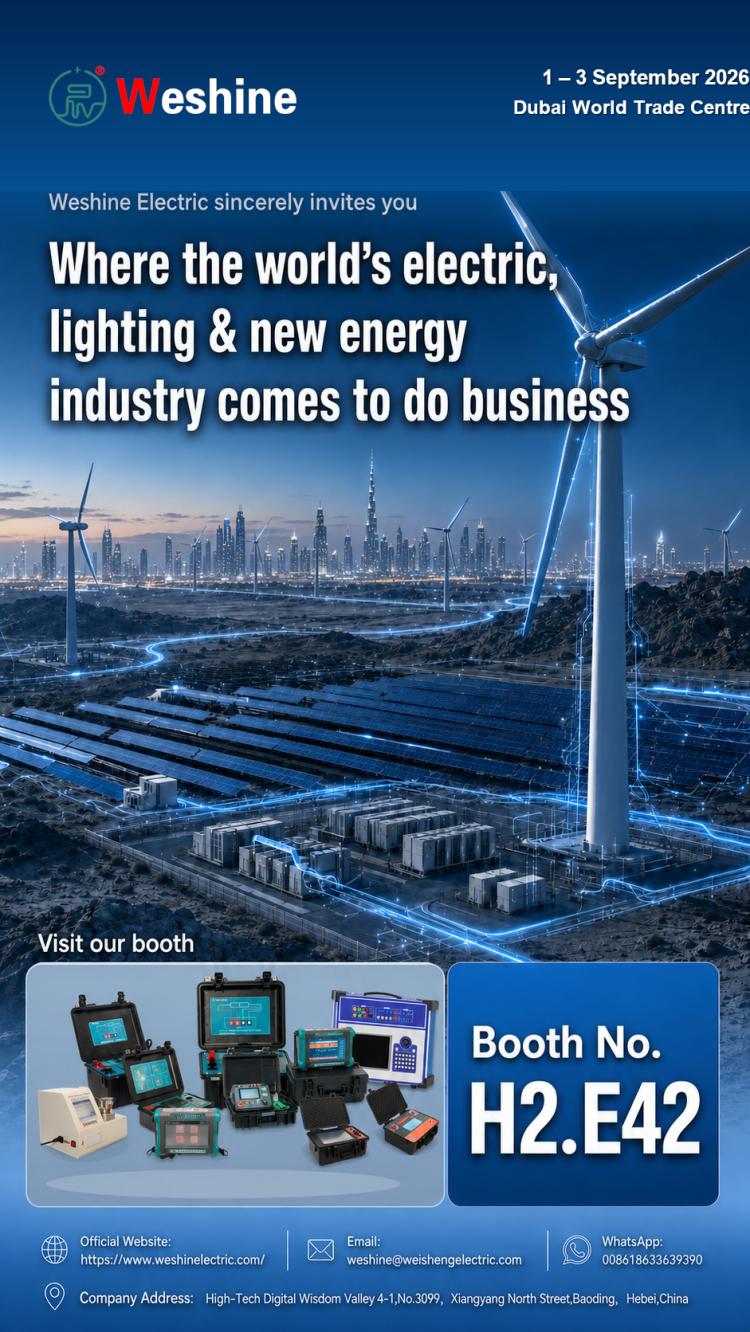 Weshine Electric fará exposição na Middle East Energy 2026 em Dubai