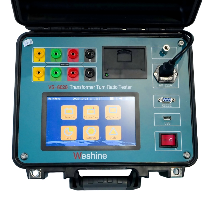 Teste de relação de tensão do transformador